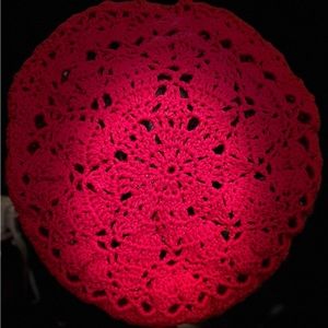 Handmade crochet beret.